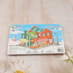 China factory flower shop 3d puzzle toys kids educational toys
