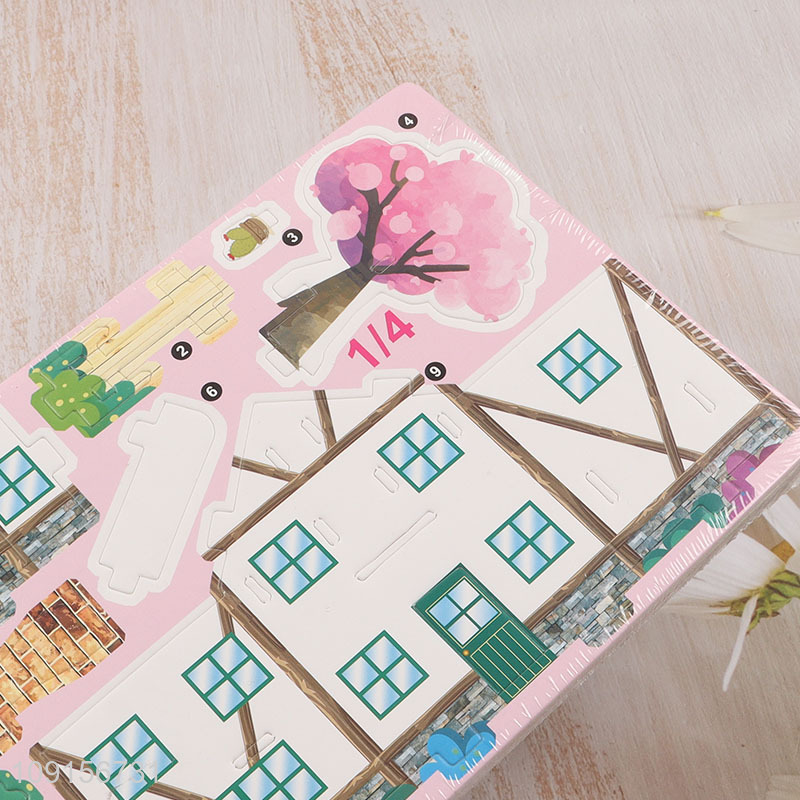 Best sale creative kids diy garden house 3d puzzle toys
