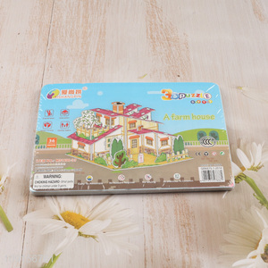 Hot products farm house children 3d puzzle toys jigsaw toys