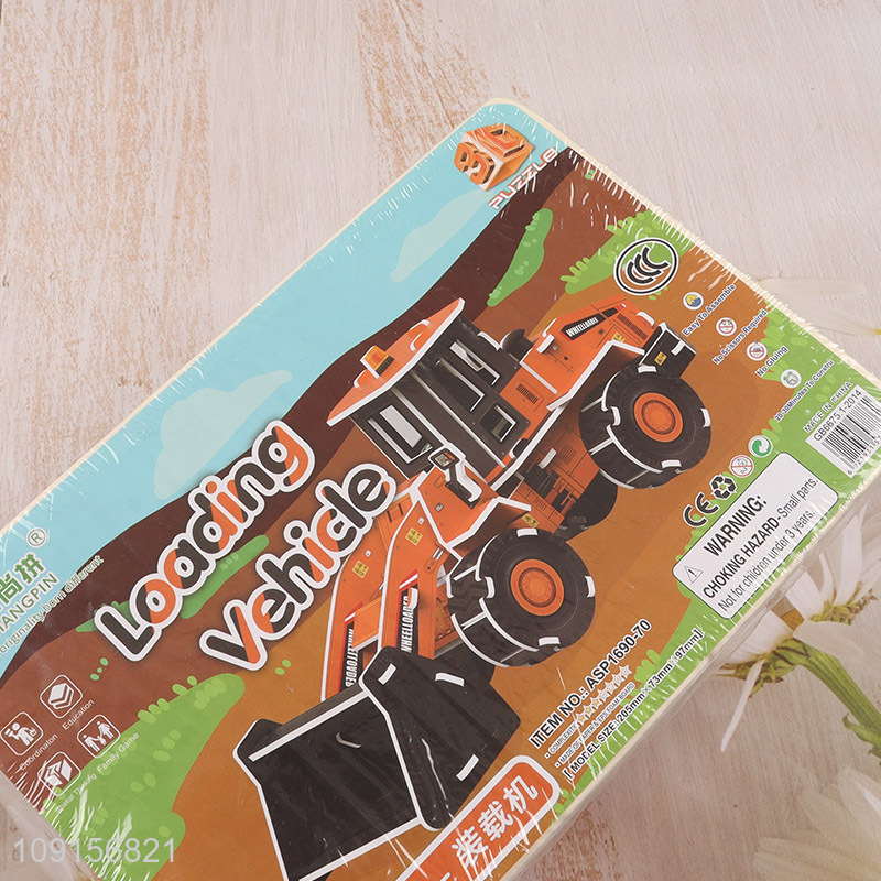 Top products creative diy kids loading vehicle 3d puzzle toys jigsaw toys