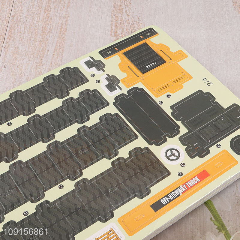 Factory price kids heavy truck 3d puzzle toys jigsaw toys