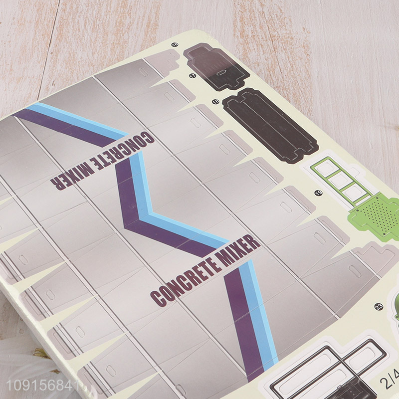 Latest products kids diy mixer car 3d puzzle toys jigsaw toys for sale