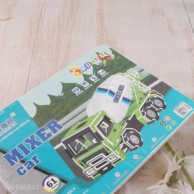 Latest products kids diy mixer car 3d puzzle toys jigsaw toys for sale
