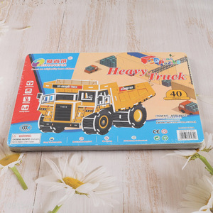 Factory price kids heavy truck 3d puzzle toys jigsaw toys