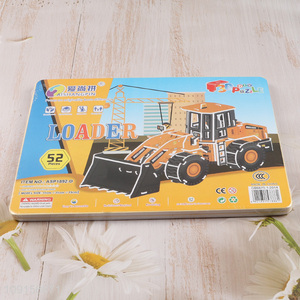 Top quality kids diy excavator 3d puzzle toys jigsaw toys set