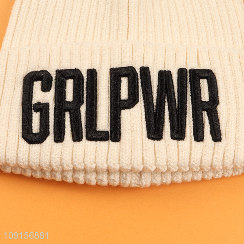 Hot selling fashion men women knitted hat beanies hat wholesale