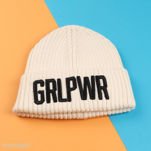 Hot selling fashion men women knitted hat beanies hat wholesale