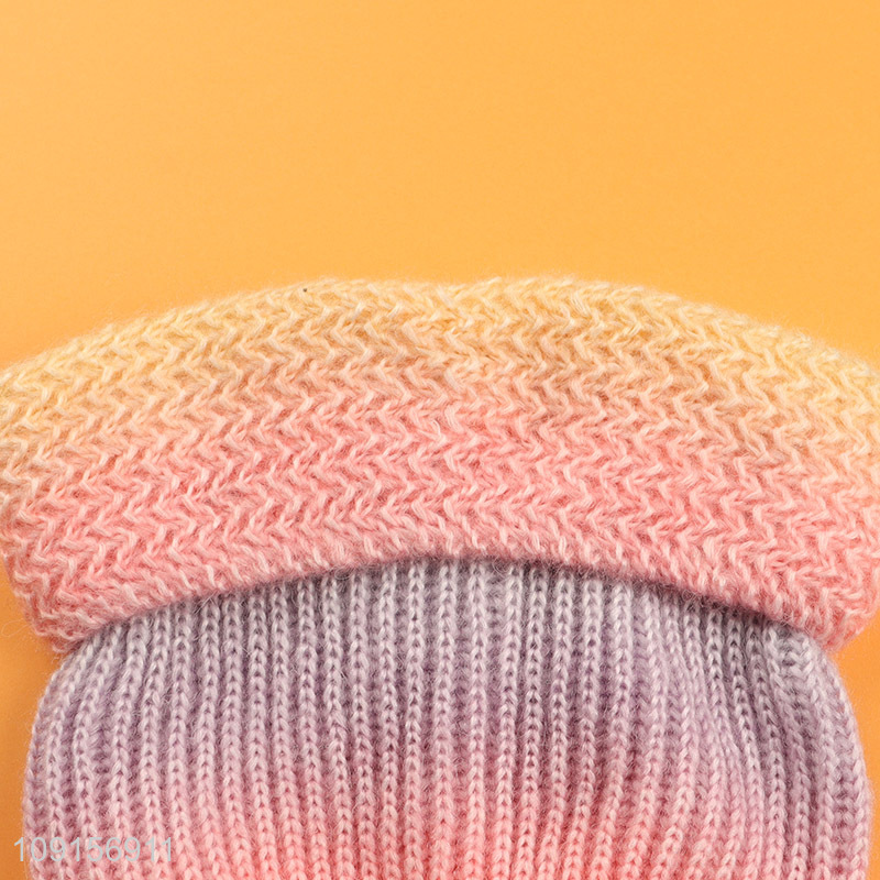 Top products winter thickened girls knitted hat beanies hat for sale