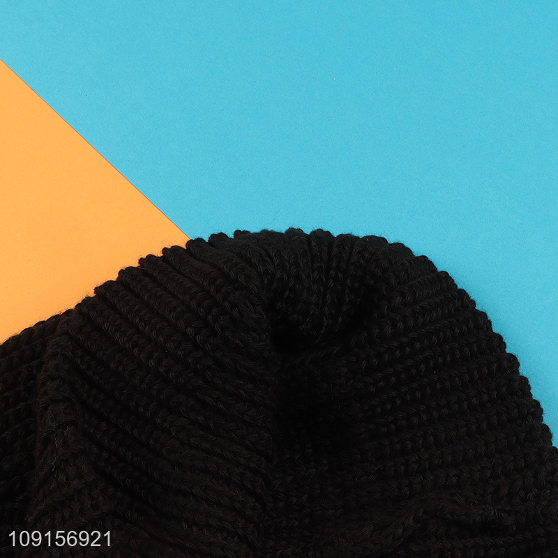 New arrival black fashion men women knitted hat beanies hat