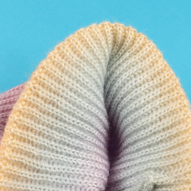 Top products winter thickened girls knitted hat beanies hat for sale