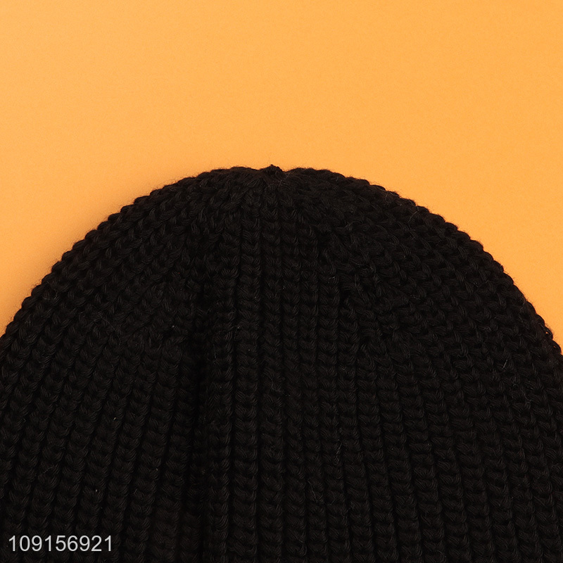 New arrival black fashion men women knitted hat beanies hat