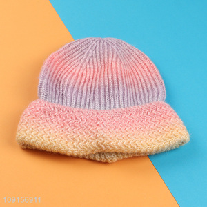 Top products winter thickened girls knitted hat beanies hat for sale