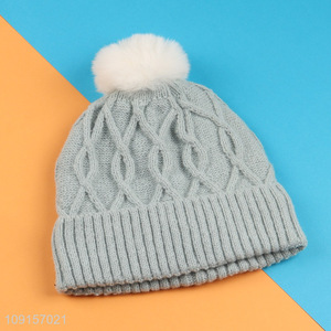 Top quality thickened warm winter knitted hat beanies hat for sale