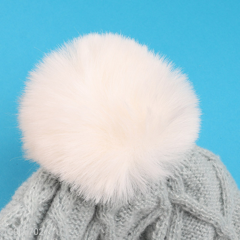 Top quality thickened warm winter knitted hat beanies hat for sale