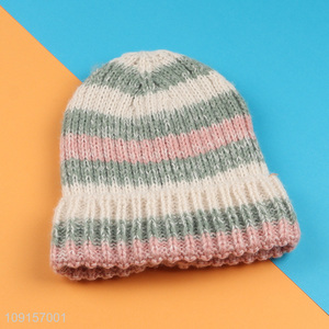 Factory direct sale warm girls knitted hat beanies hat wholesale