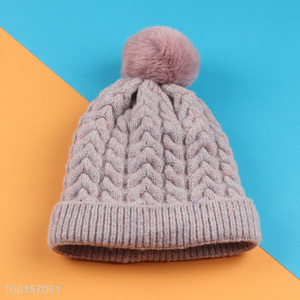 Online wholesale thickened winter fashion knitted hat beanies hat