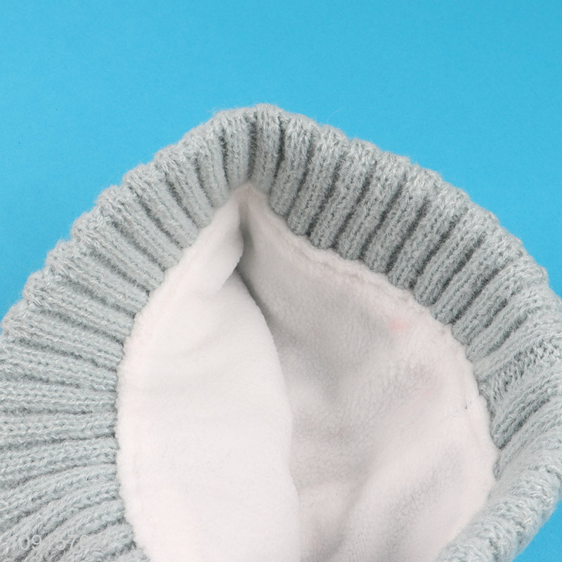 Top quality thickened warm winter knitted hat beanies hat for sale