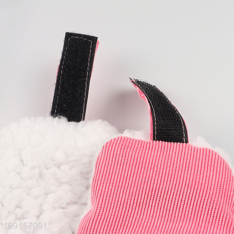 Factory wholesale pink winter girls windproof earflap hat