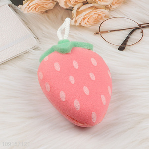 Factory price strawberry shape bath sponge shower sponge for sale