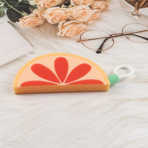 Good price orange shape body cleaning bath sponge shower sponge