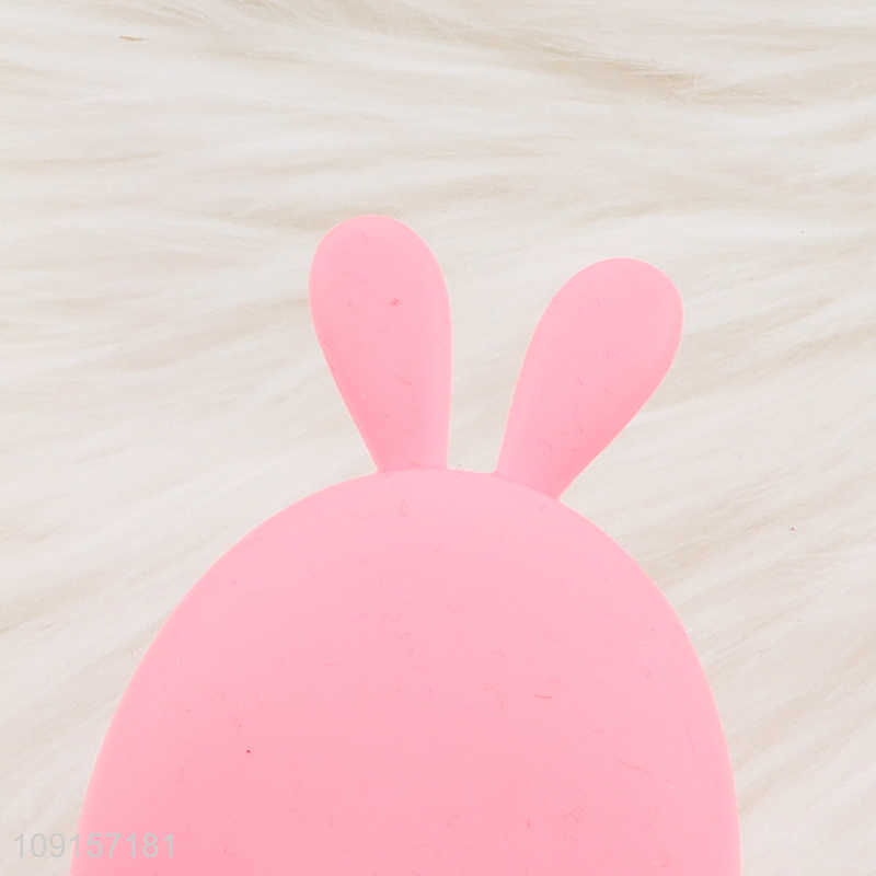 Best selling pink rabbit shape facial cleansing brush for skin care