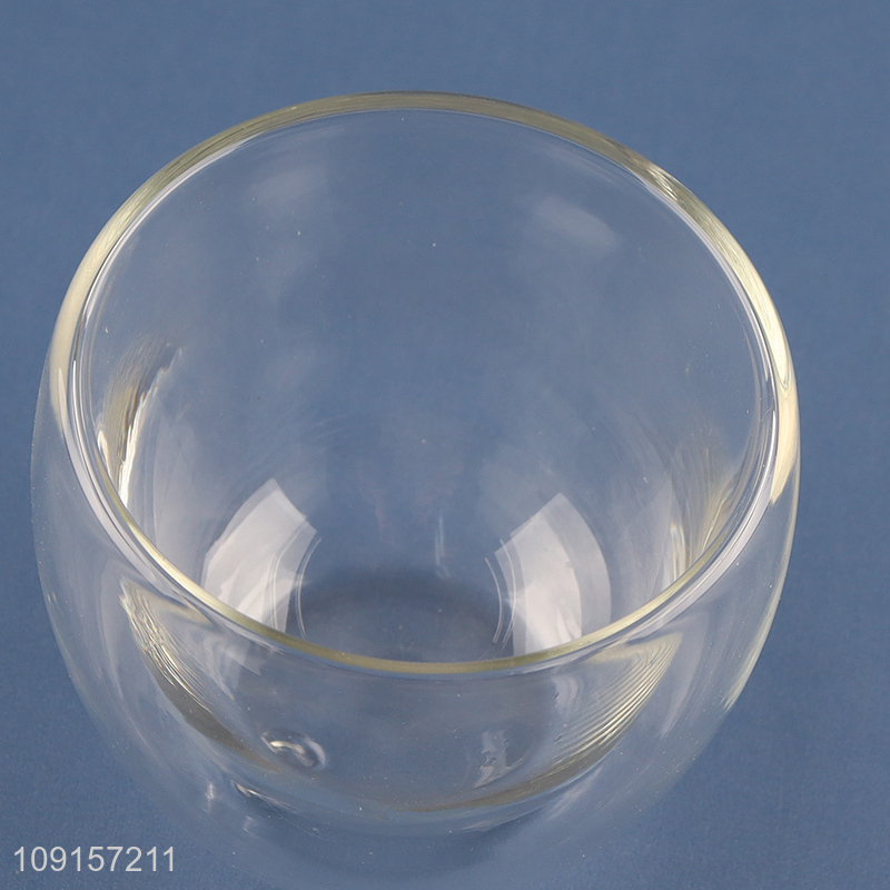 Hot products clear glass double wall water cup drinking cup