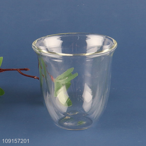 Hot selling unbreakable double wall glass cup water cup drinking cup