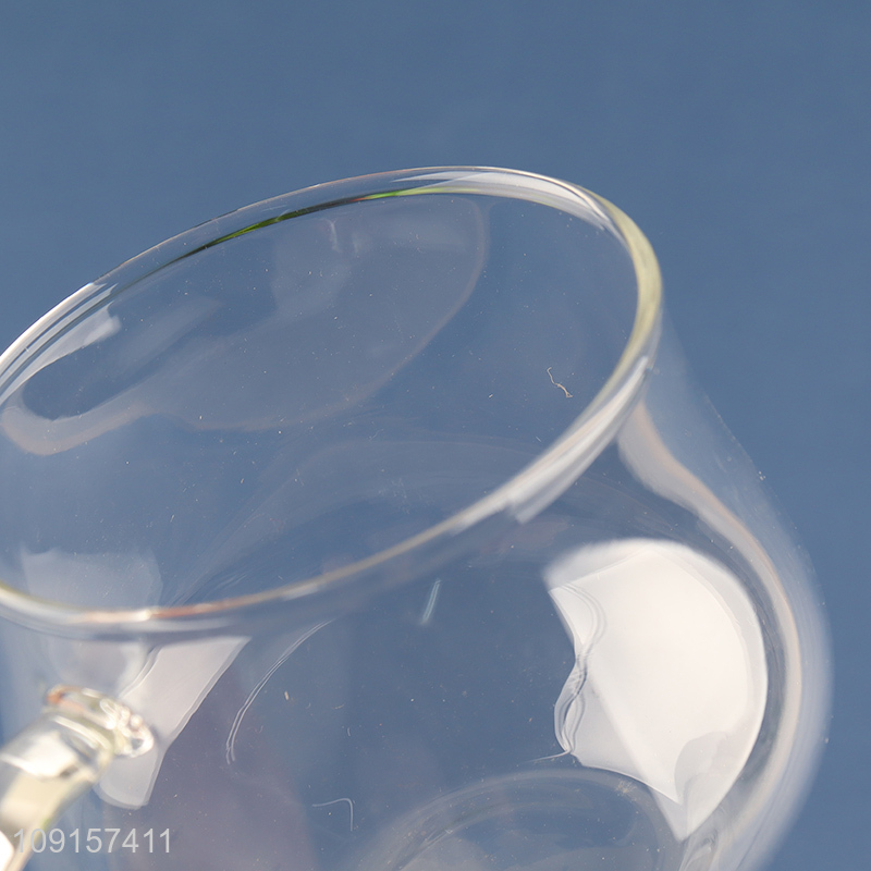 Best sale unbreakable clear glass cup drinking cup coffee cup with handle