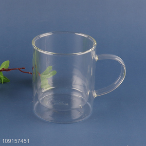 Popular products double wall unbreakable glass drinking cup water mug