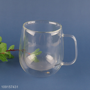 Low price double wall unbreakable glass drinking cup coffee cup water mug