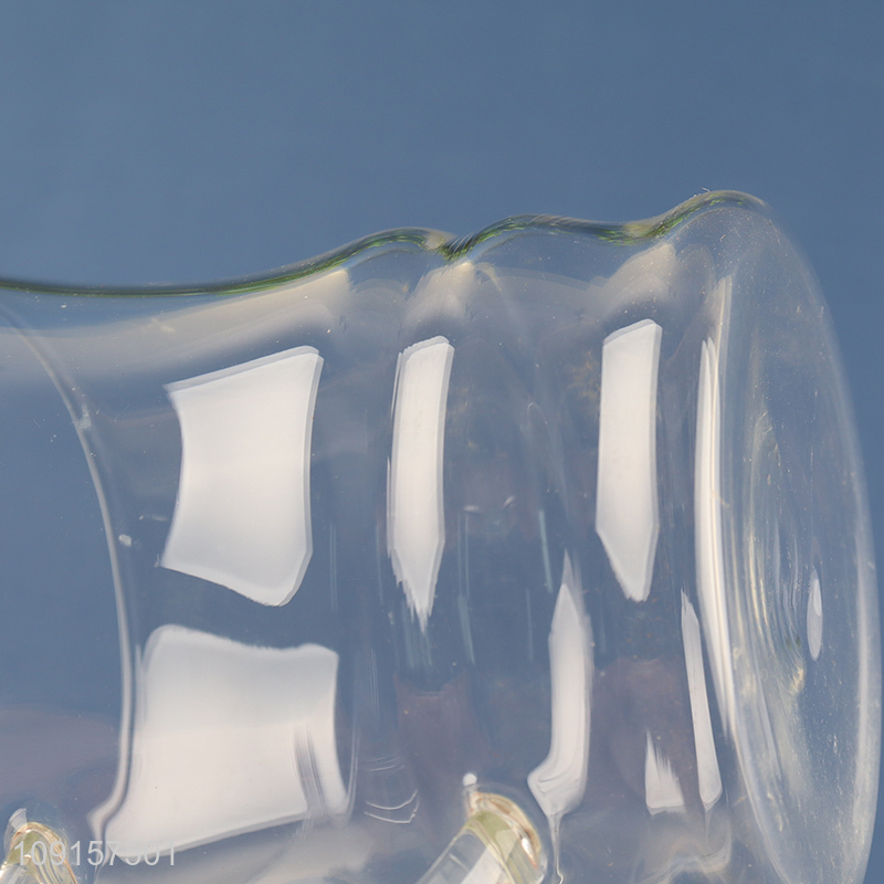 Hot products clear glass drinking cup water mug with handle