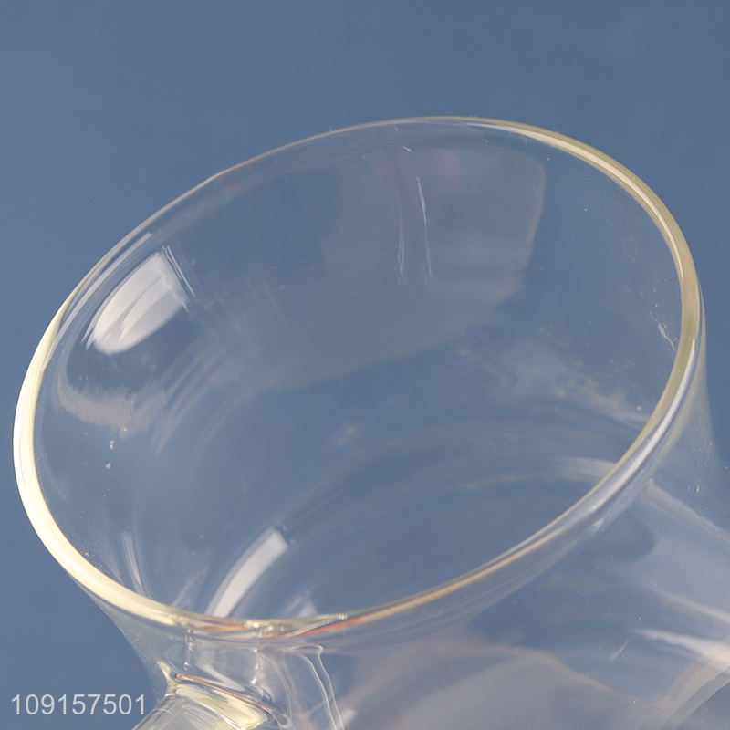 Hot products clear glass drinking cup water mug with handle