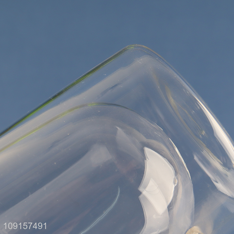 New arrival double wall unbreakable glass 350ml drinking cup water mug
