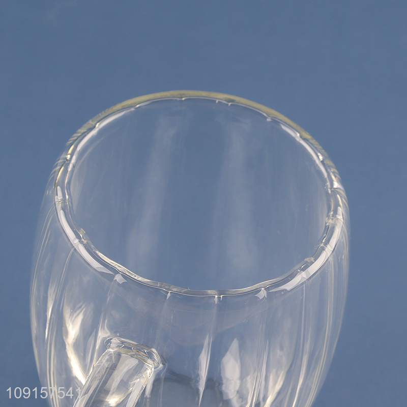 Factory direct sale double wall glass drinking cup water mug coffee cup