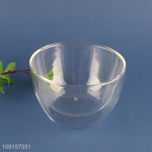 Low price double wall glass kitchen mini salad bowl for sale
