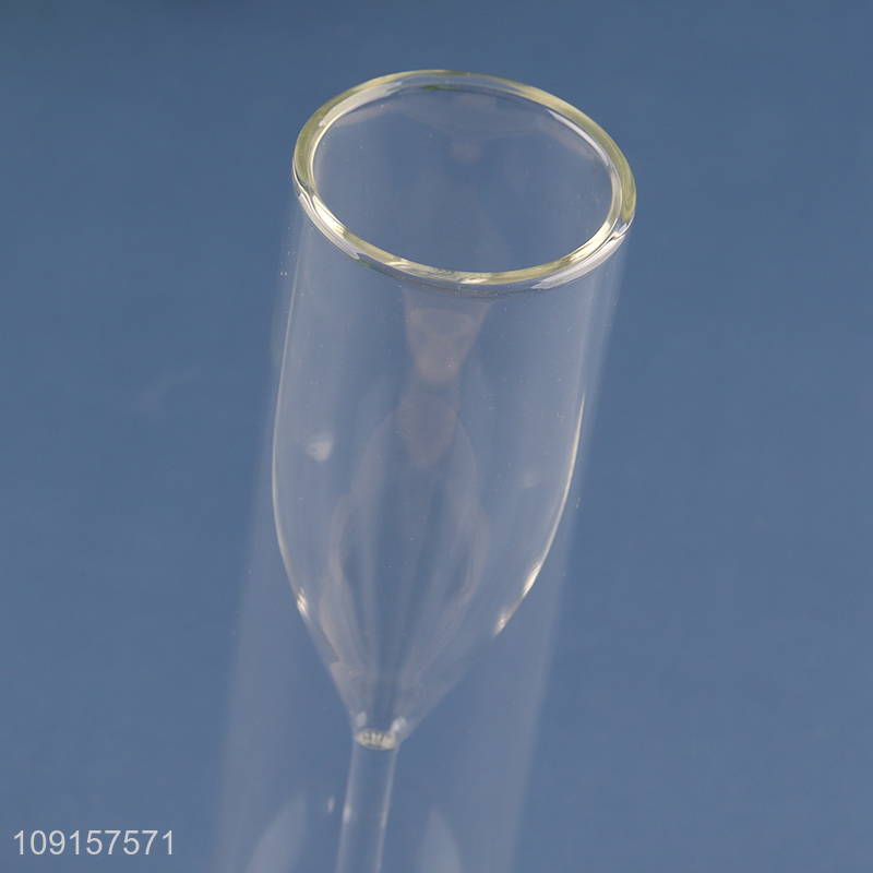 China supplier unbreakable double wall glass champagne glasses whisky glasses