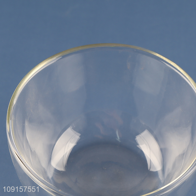 Low price double wall glass kitchen mini salad bowl for sale