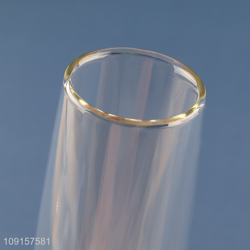 Best quality glass clear double wall champagne glasses whisky glasses