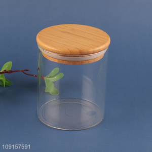 Top quality clear sealed glass storage jar candy jar with lid