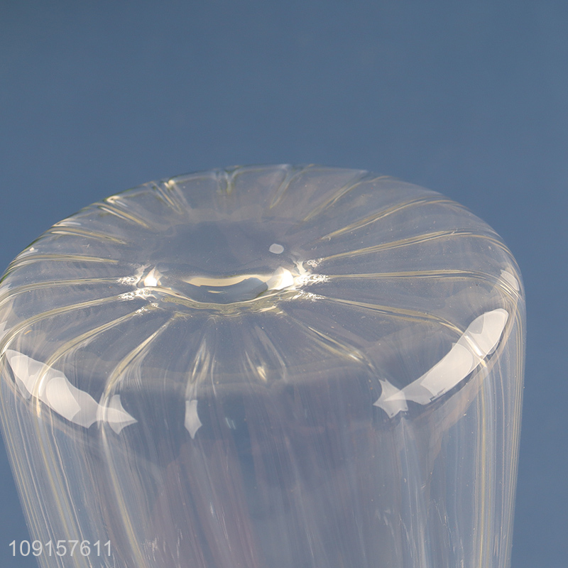 Hot selling striped storage glass jar sugar spicy storage jar wholesale