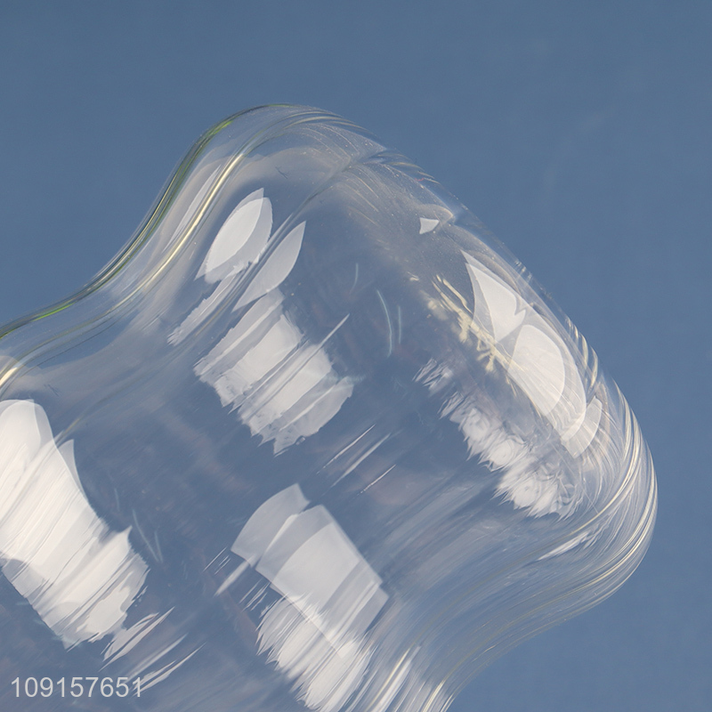 Yiwu market glass 480ml heat-resistant coffee cup juice cup with lid&straw