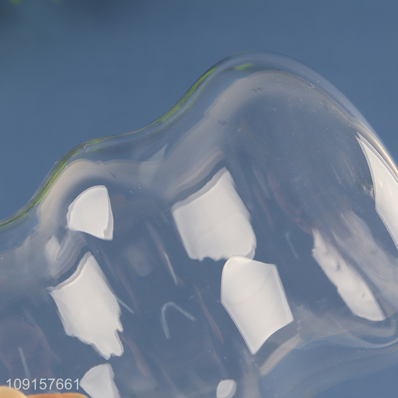 Factory wholesale clear glass 480ml straw cup coffee cup drinking cup with lid