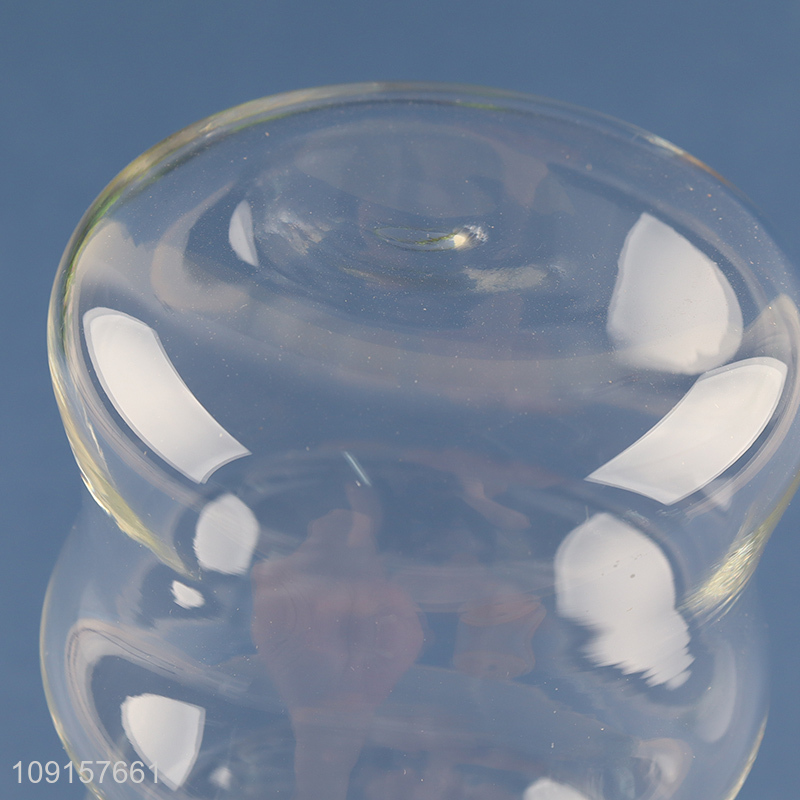 Factory wholesale clear glass 480ml straw cup coffee cup drinking cup with lid