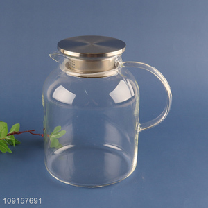 Hot items large capacity 1800ml glass tea pot juice pot with handle