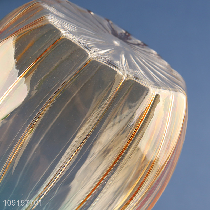 Yiwu market striped glass household tea pot juice pot for sale