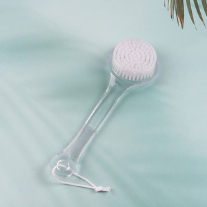 Hot Selling Bath Brush Back Scrubber with Clear Plastic Handle