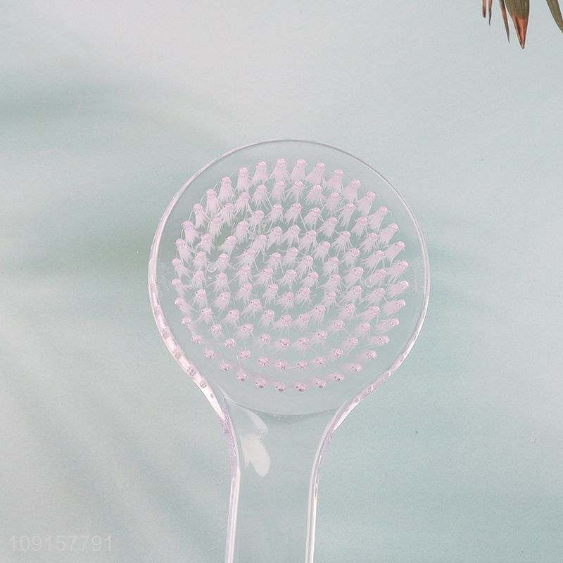 Hot Selling Bath Brush Back Scrubber with Clear Plastic Handle