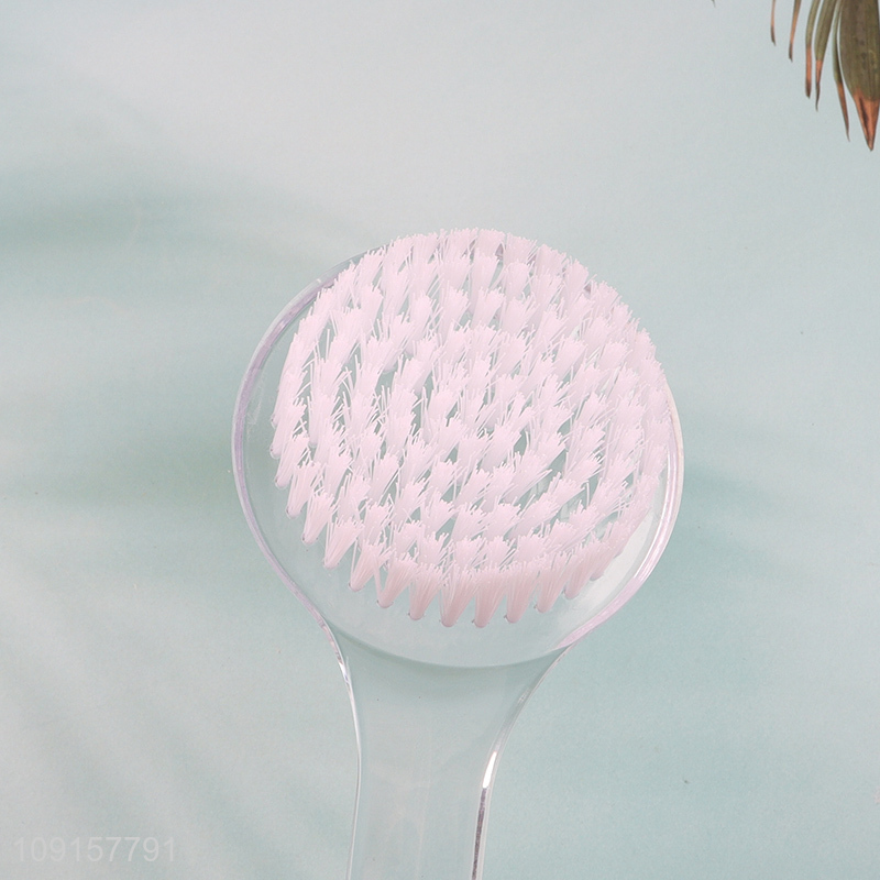 Hot Selling Bath Brush Back Scrubber with Clear Plastic Handle
