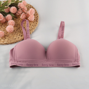 Hot selling sexy fashion ladies breathable polyester bra wholesale