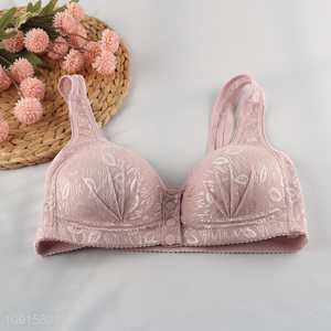 China products pink women fashion polyester breathable bra with button
